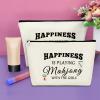 Mahjong Gifts 2 PCS Makeup Bag Mahjong Lover Gift Gambling Gifts for Women Cosmetic Bag Mahjong Player Gift Mothers Day Gift Grandma Mother Retirement Gifts Birthday Christmas Gifts Travel Pouch view 2