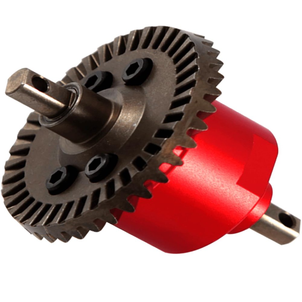 Rcarmumb Steel #45 Front Differential Upgrades Part for 1/10 Slash 4X4 VXL Rustler 44 VXL Stampede 4X4 VXL,Matel Diffrential Upgrades,Replaced #5381 #6882 #5379,Red