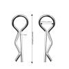 100 Pcs 1/10 RC Body Clips Pins,Stainless Steel Springy R Clips Body Shell Clip Pin for Remote Control Car Shell view 2
