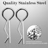 100 Pcs 1/10 RC Body Clips Pins,Stainless Steel Springy R Clips Body Shell Clip Pin for Remote Control Car Shell view 4