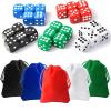 25 Pieces Dice Set 6 Sided 5 Colours Spot Dice with Bags for Tenzi, Farkle, Yahtzee, Bunco or Teaching Math Dice Games view 1