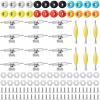 Jexine 6 Sets DIY Fingerboard Kit Fingerboard Accessories Mini Finger Skateboard Parts Include 12 Brackets 54 Screws 30 Nuts 6 Screwdriver 24 Board Wheels Tool for 96mm(Colorful) view 1