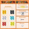Jexine 6 Sets DIY Fingerboard Kit Fingerboard Accessories Mini Finger Skateboard Parts Include 12 Brackets 54 Screws 30 Nuts 6 Screwdriver 24 Board Wheels Tool for 96mm(Colorful) view 3