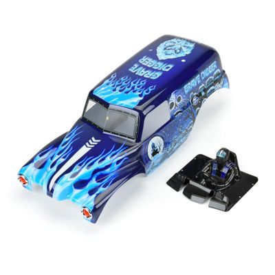 Pro-line Racing 1/10 Grave Digger Ice Blue Painted Body Set LMT PRO359313 Car/Truck Bodies Wings & Decals