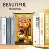 Flever Dollhouse DIY Book Nook Miniature Kit, DIY Booknook Bookshelf Insert Decor, 3D Wooden Puzzle Booknook Miniature Kit for Creative Assembled Bookends (Sakura Holiday) view 4