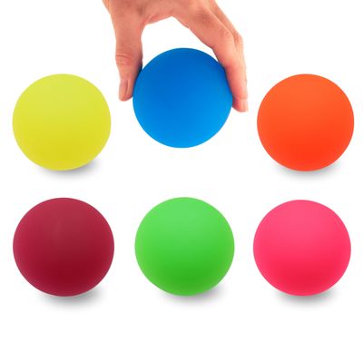 Entervending Bouncy Balls - Jumbo Bounce Balls (Pack of 6) - 3 Inch Frosty Balls for Kids - Party Favors