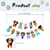 2 PCS Dog Birthday Party Supplies,Dog Disposable Tablecloth With Happy Birthday Banner,134 x 180 cm/53 x 71 inches Puppy Paw Print Plastic Table Covers for Dog Birthday Party Rectangle Tables view 3