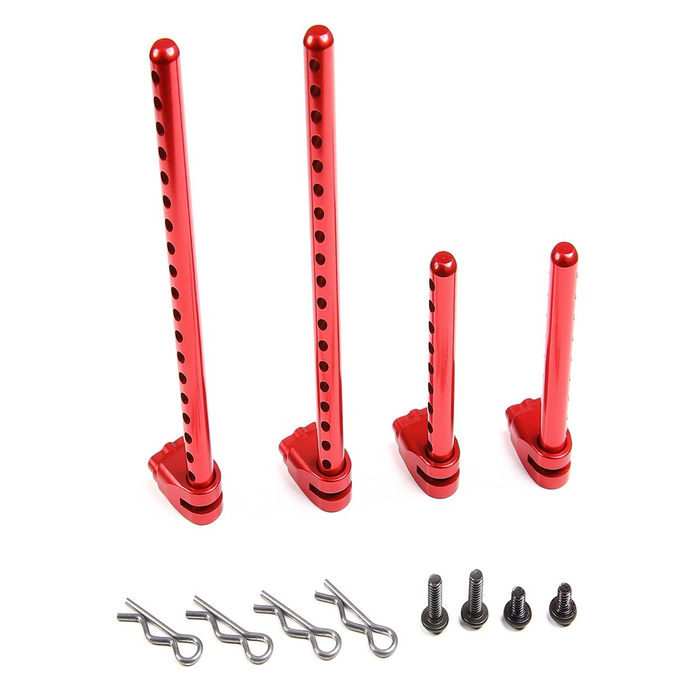 TT-02 Metal Front Rear Body Holder Kit for TT02 Upgrade Part (Red)