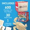 MindWare KEVA Structures 600 Plank Wooden Building Blocks Set, Includes 600 Pine KEVA Planks, 30 Idea Cards and Collapsible Storage Bin view 3