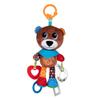 Balibazoo Bogus the Bear Baby Sensory Hanging Toy | Multiple Silicone Teethers, Crinkle, Rattle Ring with Beads, Chime Sound | Clip for Stroller, Car Seat & Carrier | Developmental Toy 0-24M view 1