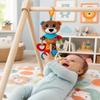 Balibazoo Bogus the Bear Baby Sensory Hanging Toy | Multiple Silicone Teethers, Crinkle, Rattle Ring with Beads, Chime Sound | Clip for Stroller, Car Seat & Carrier | Developmental Toy 0-24M view 2