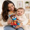 Balibazoo Bogus the Bear Baby Sensory Hanging Toy | Multiple Silicone Teethers, Crinkle, Rattle Ring with Beads, Chime Sound | Clip for Stroller, Car Seat & Carrier | Developmental Toy 0-24M view 4