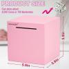 HCHANGEN Piggy Bank for Adults, Stainless Steel Savings Bank, Must Break to Open Metal Money Box for Cash Saving (Pink, 5.9inches) view 3