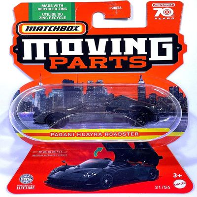 Matchbox - Moving Parts - 2023 - Pagani Huayra Roadster - 31/54-70 Years - Mint/NrMint - Ships Bubble Wrapped in a Box with Fill