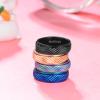 Hothink Anxiety Rings Fidget Ring for Women Spinner Rings for Anxiety 4Pcs 6MM Rainbow Titanium Steel Ring Size 5-11 (Snakeskin Pattern Spinner Rings 4pcs, 9) view 4