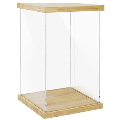 BenchPro Clear Acrylic Display Case for Trophy, Collectibles, Assemble Cube Display Box Stand Dust Proof Protection Showcase for Action Figures Toys. (1" Thick Wood, 20" H x 12" L x 12" D)