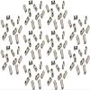 100 Pack 4.3mm to 5.6mm Metal Coupling Adapter Connector with Set Screws for Robotics/RC Motor Axle, 19.1mm Length, Silver Color - EX ELECTRONIX EXPRESS view 2