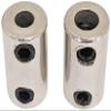 100 Pack 4.3mm to 5.6mm Metal Coupling Adapter Connector with Set Screws for Robotics/RC Motor Axle, 19.1mm Length, Silver Color - EX ELECTRONIX EXPRESS view 4