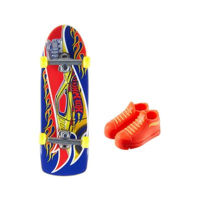 Mattel HGT46 Hot Wheels Mini Skateboard. Includes Shoes. Assorted Models, Multicoloured