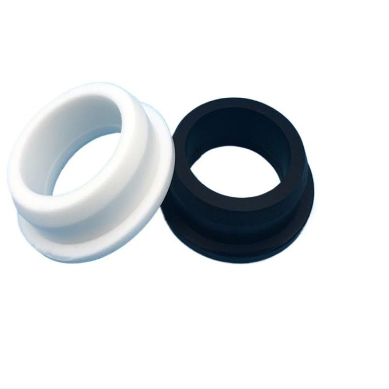GatherTOOL 10PCS Silicone Rubber Wire Grommet Round Hollow Plugs with Hole 3mm 3.5mm 4mm 4.5mm 5mm Silicon End Caps Rubber O-Rings Gasket (Color : Black, Size : A 13mm(0.51 inch))