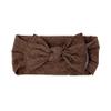 Baby Bling Bows - Newborn to Little Baby Girl Bows, 2PK PRINT SOLID KNOTS Nylon Super Soft Stretchy Toddler Headbands, Perfect Hair Accessories Head Bands for Infant Kids (Brown & White) view 3