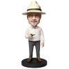 mydedor Custom Bobble-Heads Figurine Customized Doll, Grandpa with A Pipe Custom Bobble Head, Bobble Head Figures Handmade Personalized Sculpture Gift for Man view 1