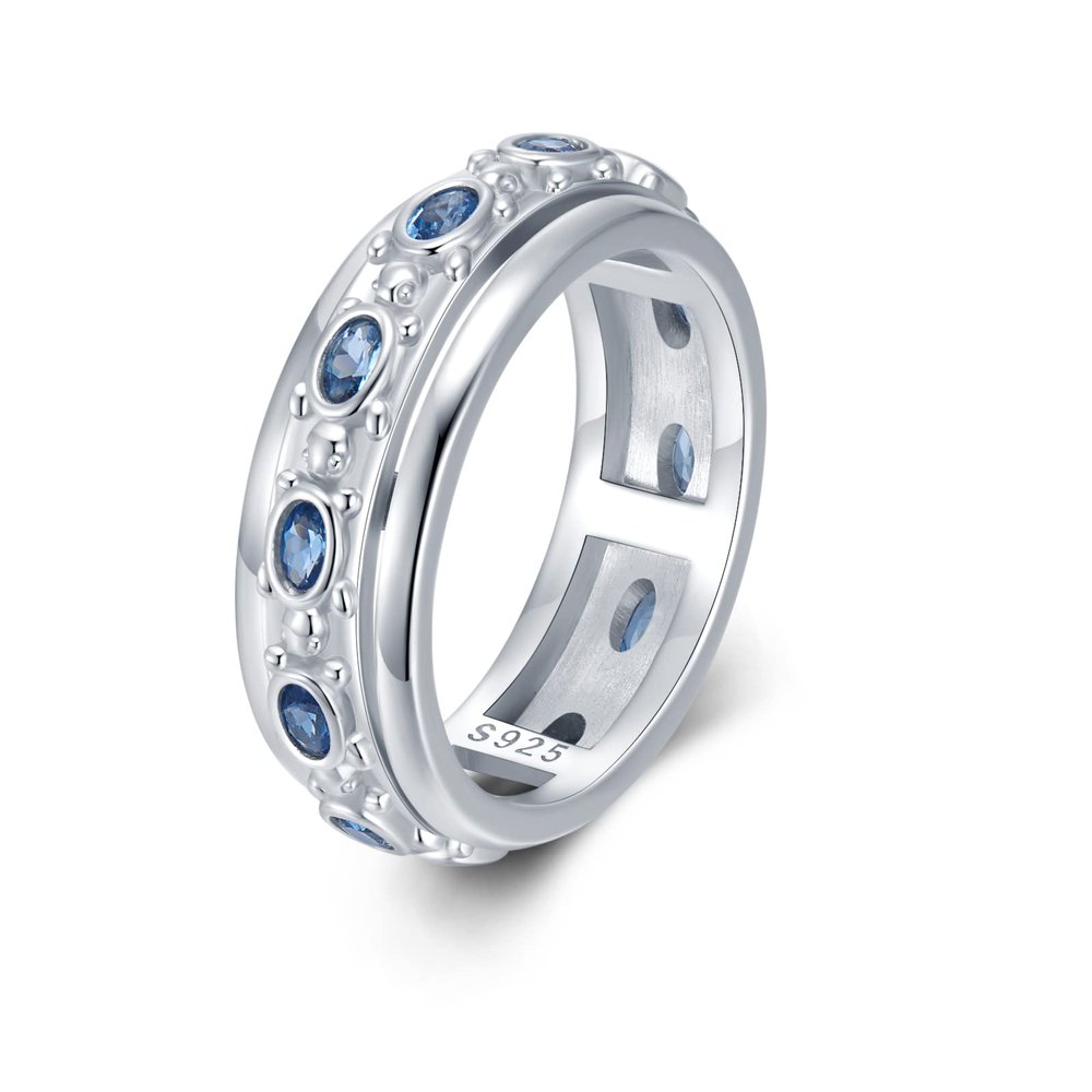 Yorionke Sea Turtle Spinner Rings 925 Sterling Silver Anxiety Relief Rings Anti Anxiety Stress Ring Fidget Rings for Women Anxiety Fidget Ring Jewelry Gifts (9)