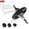 Rcarmumb Hardened Steel Slipper Clutch Eliminator Gear Upgrades Part for 1/10 Slash 4X4/VXL Stampede 4X4/VXL Rustler 4X4/VXL,54T Spur Gear with Pinions Gears Set(15T 17T 19T),#6878,Black view 2