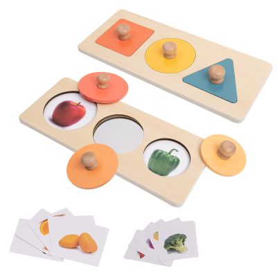 Twefex Montessori Spinning Drum + Montessori Multiple Shapes Knob Wooden Puzzles