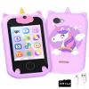Kids Smart Phone for Girls Unicorns Gifts for Girls Toys 8-10 Years Old Phone Touchscreen Learning Toy Christmas Birthday Gifts for 3 4 5 6 7 8 9 Year Old with 8G Memory Card (Purple) view 1