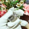 BVCERLINE Spinner Ring Fidget Ring for Men Fidget Anxiety Ring Full Diamond alloy Anxiety Stress Relieving Band Rings Fidget Spinner Man Couples Rotating Mechanical Ring (Silver, 6) view 2