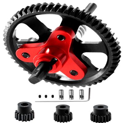 Rcarmumb Hardened Steel Slipper Clutch Eliminator Gear Upgrades Part for 1/10 Slash 4X4/VXL Stampede 4X4/VXL Rustler 4X4/VXL,54T Spur Gear with Pinions Gears Set(15T 17T 19T),#6878,Red