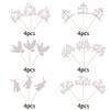 24 Pack Cross Cupcake Toppers Glitter It is Finished Peace Pigeon Cupcake Picks Hello Spring Cake Decorations for Christianity Theme Birthday Party Supplies Silver view 3
