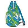 Blue Green Camouflage Diaper Backpack with Name Custom Backpack Mommy Nappy Baby Bag Waterproof Casual Travel Daypack Tote Bag for Mom Dad view 2