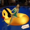 DeeprBetter Inflatable Duck Pool Float with Lights, Solar Pool Inflatables Duck Floaties for Adults, 42" Large Animal Swim Tube Ring Pool Float with Fast Valve Summer Beach Pool Lounge 1pk view 1