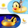 DeeprBetter Inflatable Duck Pool Float with Lights, Solar Pool Inflatables Duck Floaties for Adults, 42" Large Animal Swim Tube Ring Pool Float with Fast Valve Summer Beach Pool Lounge 1pk view 2