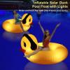 DeeprBetter Inflatable Duck Pool Float with Lights, Solar Pool Inflatables Duck Floaties for Adults, 42" Large Animal Swim Tube Ring Pool Float with Fast Valve Summer Beach Pool Lounge 1pk view 3