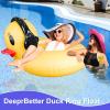 DeeprBetter Inflatable Duck Pool Float with Lights, Solar Pool Inflatables Duck Floaties for Adults, 42" Large Animal Swim Tube Ring Pool Float with Fast Valve Summer Beach Pool Lounge 1pk view 4