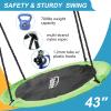 43 inch Saucer Tree Swing for Kids,Flying Round Swing Heavy Duty, Waterproof and All-Weather Resistant Textilene,Swivel,Adjustable Strong Ropes,Easy to Install,Outdoor Playground Backyard view 2