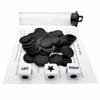 Ahoper Right Left Center Dice Game Prime Set Bundle with 3 Dices + 36 Chips. Round Tube Storage is Very Convenient for Travel. Easy to Store, Carry Around. (Black) view 4