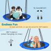 43 inch Saucer Tree Swing for Kids,Durable Textilene Round Swing Heavy Duty, Waterproof and All-Weather Resistant,Swivel,Adjustable Strong Ropes,Easy to Install,Outdoor Playground Backyard view 4