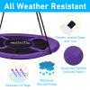 43 inch Saucer Tree Swing for Kids,Flying Round Swing Heavy Duty, Waterproof and All-Weather Resistant Textilene,Swivel,Adjustable Strong Ropes,Easy to Install,Outdoor Playground Backyard view 3