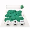 Ahoper Left Right Center Dice Game Prime Set Bundle with 3 Dices + 36 Chips. Round Tube Storage is Very Convenient for Travel. Easy to Store, Carry Around. (Green) view 4
