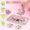 Lajeje Pretend Play Tea Set for Little Girls, Gift for Age 3-8, Flower Themed, 19 PCS view 3