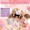 Lajeje Pretend Play Tea Set for Little Girls, Gift for Age 3-8, Flower Themed, 19 PCS view 4