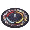 CRASPIRE Pendulum Mat, Altar Tarot Card Pad Dowsing Pendulum Ceremony Rubber Mat with 1 Crystal Dowsing Pendulum Necklace for Altar Supplies Pendulum Board Dowsing Divination view 1