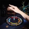 CRASPIRE Pendulum Mat, Altar Tarot Card Pad Dowsing Pendulum Ceremony Rubber Mat with 1 Crystal Dowsing Pendulum Necklace for Altar Supplies Pendulum Board Dowsing Divination view 3