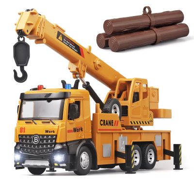 OANMYJJO Children Crane Toy Metal DieCast Crane ModelConstruction Truck Toys with Simulated Sounds and LightsSuitable for Ages 3 and Up Toy Crane for Boys