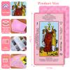 Myripoly Pink Tarot Cards Deck Set for Beginners with Meanings On Them-Tarot Card with Guidebook-(Free Velvet Tarot Bag Pouch) view 2