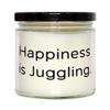 Sarcasm Juggling Gifts, Happiness is Juggling, Reusable Birthday Candle from Friends, Juggling Equipment, Juggling Balls, Juggling Clubs, Juggling Rings, Juggling Scarves, Juggling pins view 1